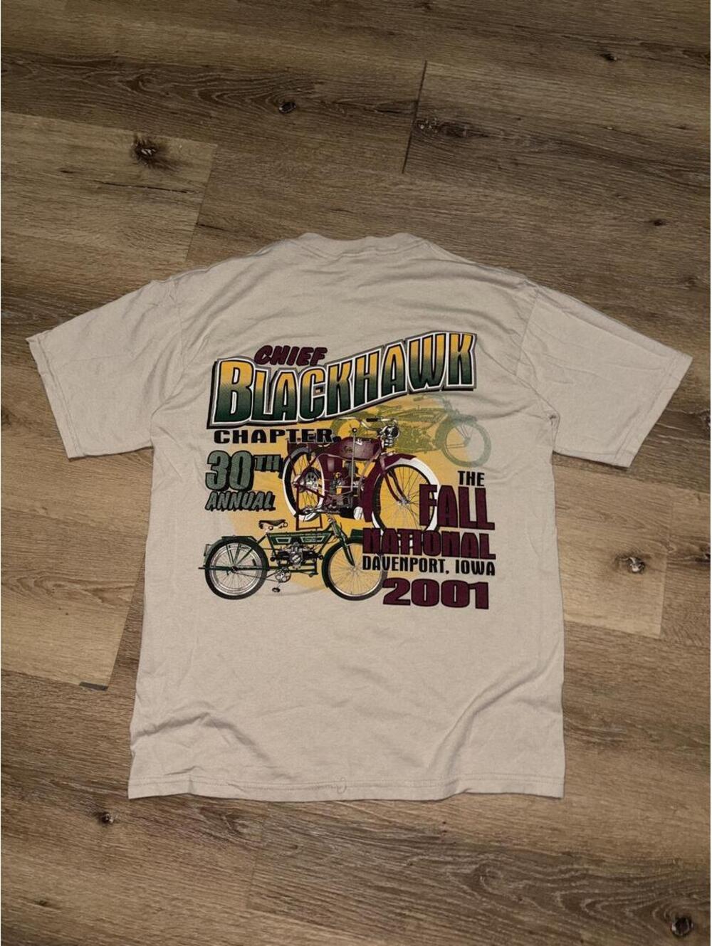 Vintage 2001 Chief Blackhawk Fall National Motorcycle T-Shirt – Men’s Medium